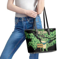 Portland Frog Resist Leather Tote Bag Frogs Against Fascism - Wonder Print Shop