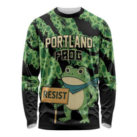 Personalized Portland Frog Resist Long Sleeve Shirt Frogs Against Fascism - Wonder Print Shop