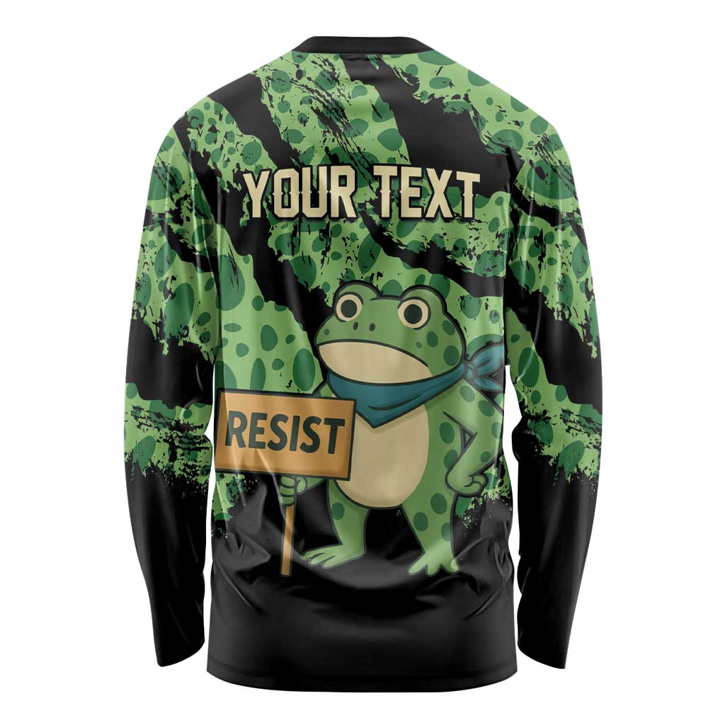 Personalized Portland Frog Resist Long Sleeve Shirt Frogs Against Fascism - Wonder Print Shop