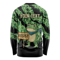 Personalized Portland Frog Resist Long Sleeve Shirt Frogs Against Fascism - Wonder Print Shop