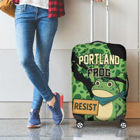 Portland Frog Resist Luggage Cover Frogs Against Fascism - Wonder Print Shop