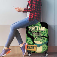 Portland Frog Resist Luggage Cover Frogs Against Fascism - Wonder Print Shop