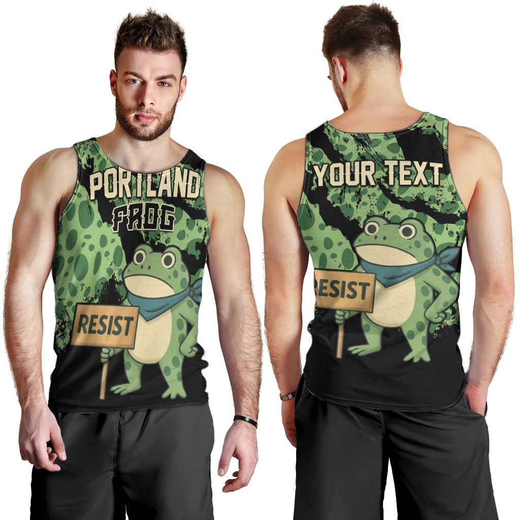 Personalized Portland Frog Resist Men Tank Top Frogs Against Fascism - Wonder Print Shop