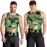 Personalized Portland Frog Resist Men Tank Top Frogs Against Fascism - Wonder Print Shop