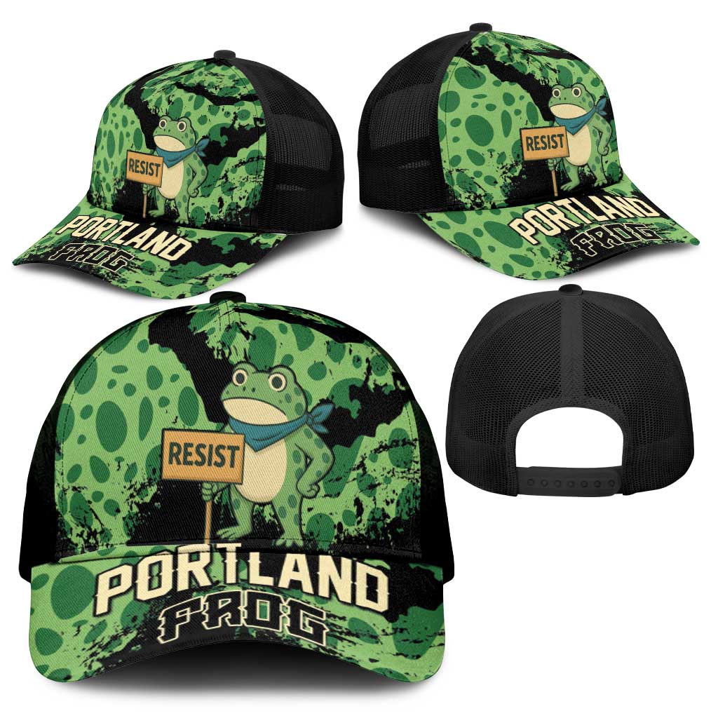 Portland Frog Resist Mesh Trucker Cap Frogs Against Fascism - Wonder Print Shop