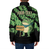 Personalized Portland Frog Resist Padded Jacket Frogs Against Fascism - Wonder Print Shop