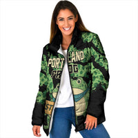 Personalized Portland Frog Resist Padded Jacket Frogs Against Fascism - Wonder Print Shop