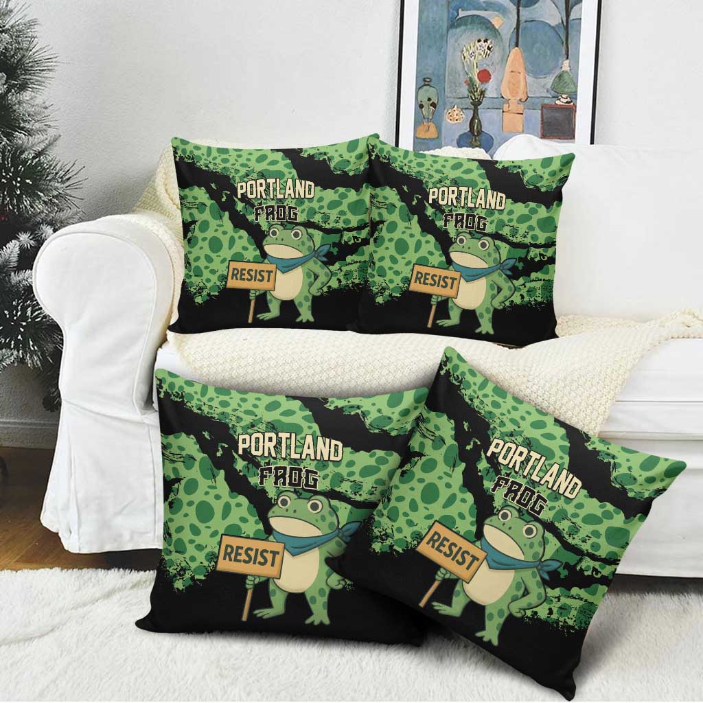 Portland Frog Resist Pillow Cover Frogs Against Fascism - Wonder Print Shop
