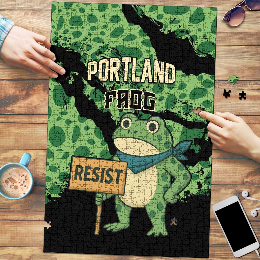 Portland Frog Resist Puzzle Frogs Against Fascism - Wonder Print Shop