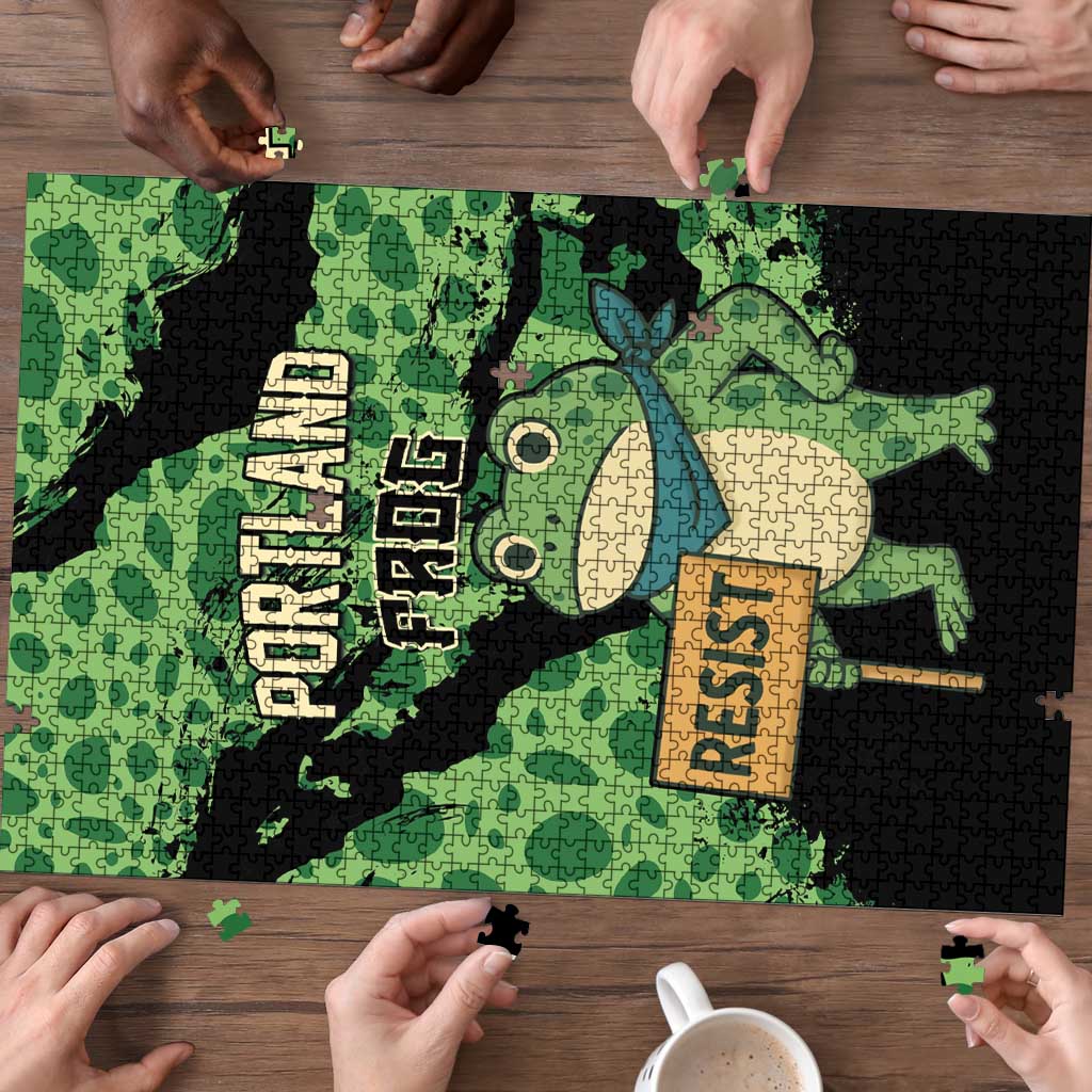 Portland Frog Resist Puzzle Frogs Against Fascism - Wonder Print Shop