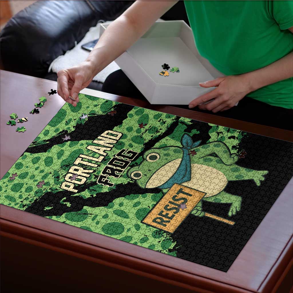 Portland Frog Resist Puzzle Frogs Against Fascism - Wonder Print Shop