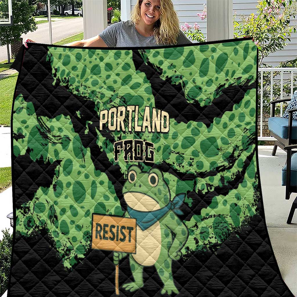 Portland Frog Resist Quilt Frogs Against Fascism - Wonder Print Shop