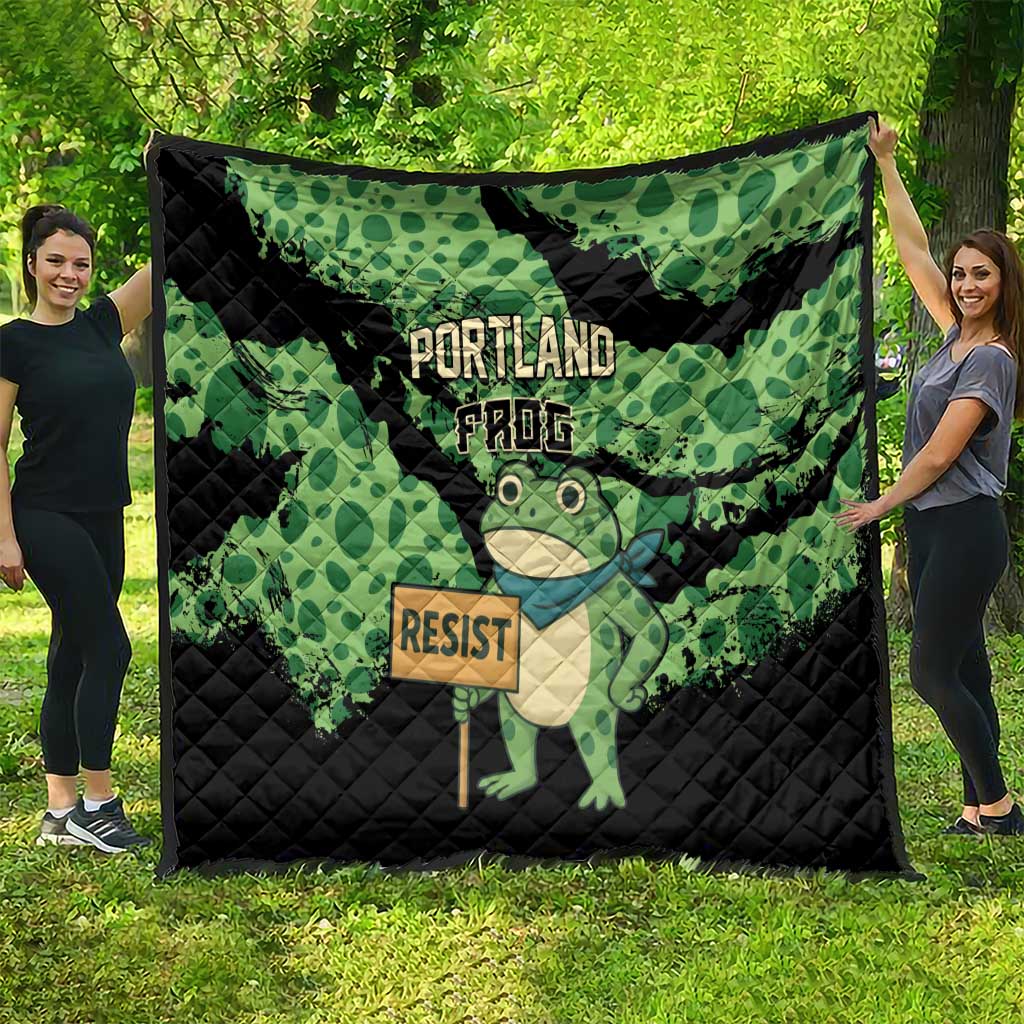 Portland Frog Resist Quilt Frogs Against Fascism - Wonder Print Shop