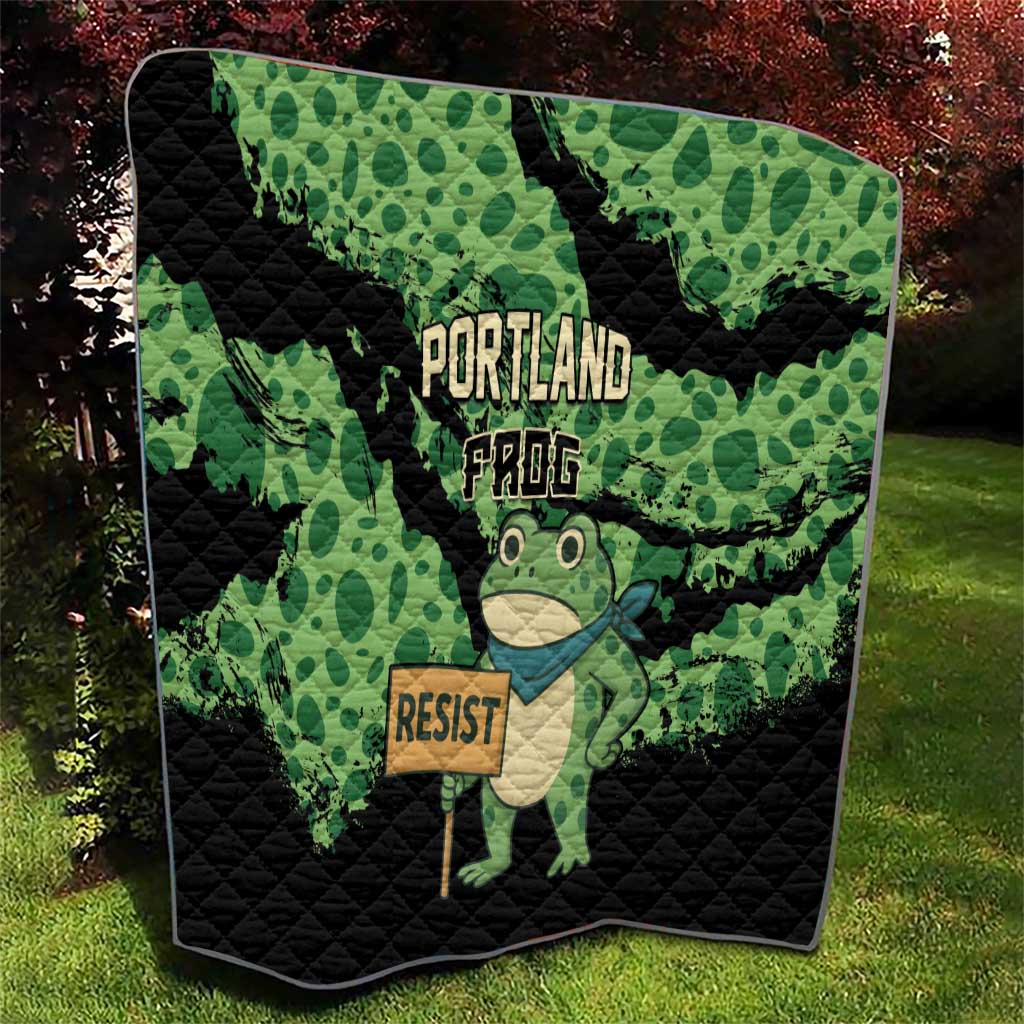 Portland Frog Resist Quilt Frogs Against Fascism - Wonder Print Shop