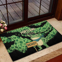 Portland Frog Resist Rubber Doormat Frogs Against Fascism - Wonder Print Shop