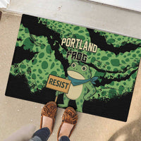 Portland Frog Resist Rubber Doormat Frogs Against Fascism - Wonder Print Shop