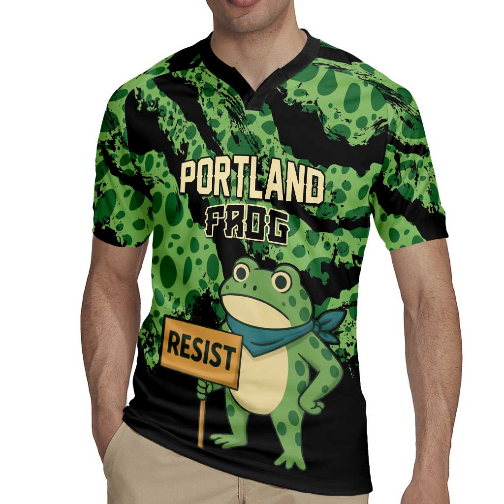 Personalized Portland Frog Resist Rugby Jersey Frogs Against Fascism - Wonder Print Shop