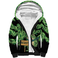 Personalized Portland Frog Resist Sherpa Hoodie Frogs Against Fascism - Wonder Print Shop