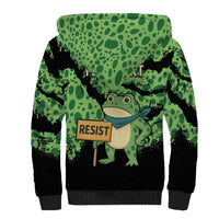 Personalized Portland Frog Resist Sherpa Hoodie Frogs Against Fascism - Wonder Print Shop