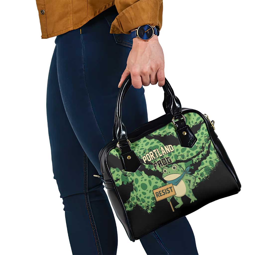 Portland Frog Resist Shoulder Handbag Frogs Against Fascism - Wonder Print Shop