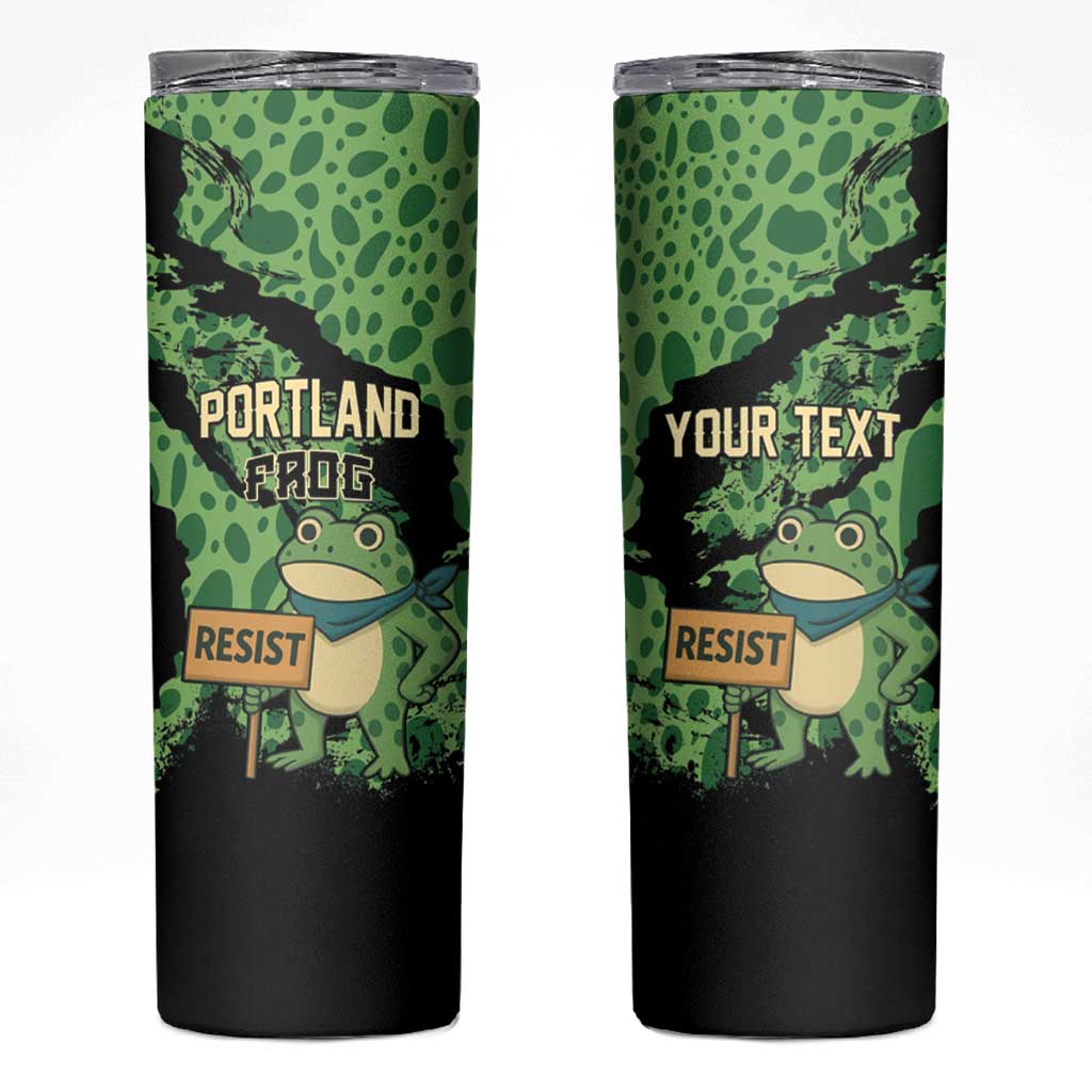 Personalized Portland Frog Resist Skinny Tumbler Frogs Against Fascism - Wonder Print Shop