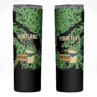 Personalized Portland Frog Resist Skinny Tumbler Frogs Against Fascism - Wonder Print Shop