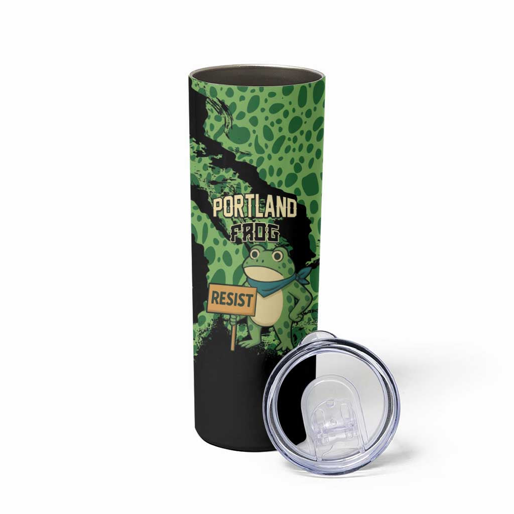 Personalized Portland Frog Resist Skinny Tumbler Frogs Against Fascism - Wonder Print Shop