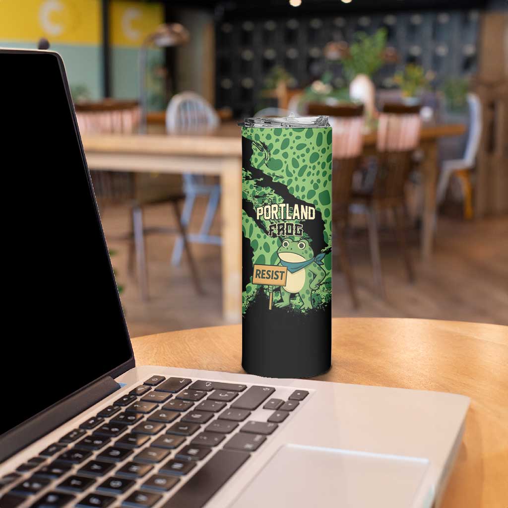 Personalized Portland Frog Resist Skinny Tumbler Frogs Against Fascism - Wonder Print Shop