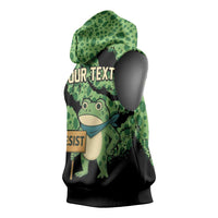 Personalized Portland Frog Resist Sleeveless Hoodie Frogs Against Fascism - Wonder Print Shop