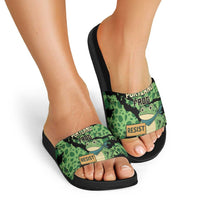 Portland Frog Resist Slide Sandals Frogs Against Fascism - Wonder Print Shop