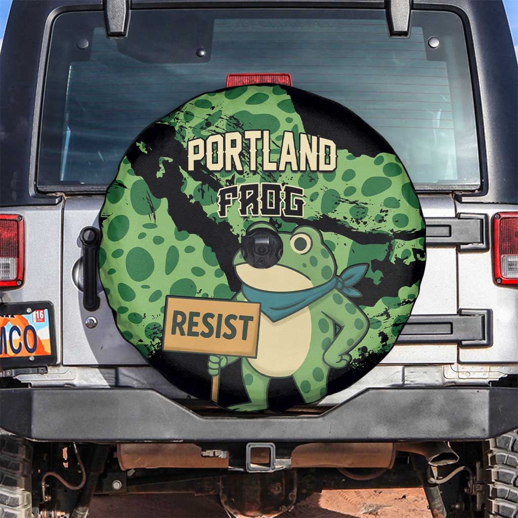 Portland Frog Resist Spare Tire Cover Frogs Against Fascism - Wonder Print Shop