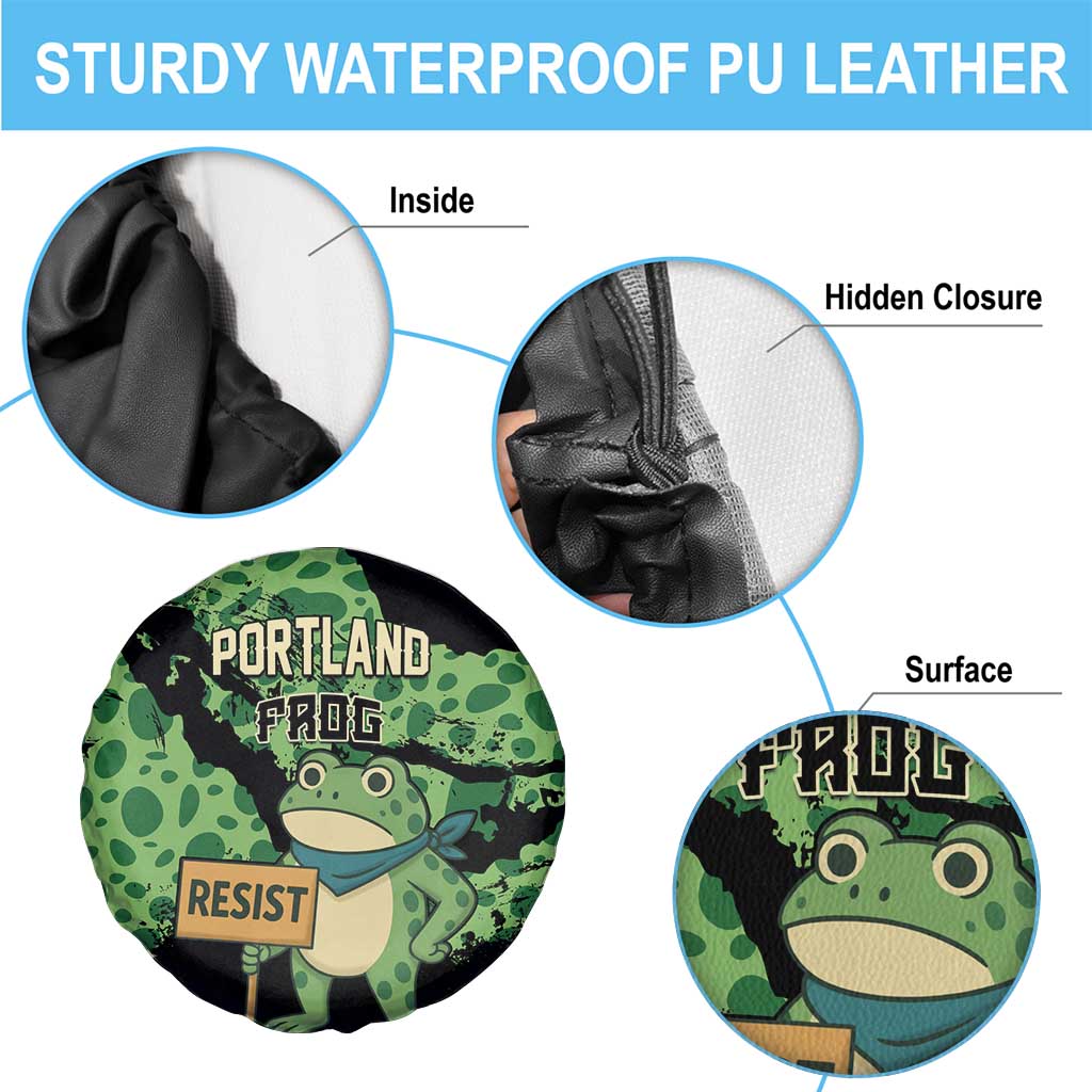 Portland Frog Resist Spare Tire Cover Frogs Against Fascism - Wonder Print Shop