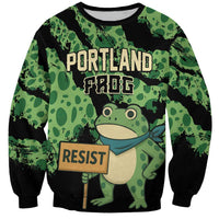 Personalized Portland Frog Resist Sweatshirt Frogs Against Fascism - Wonder Print Shop
