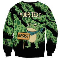 Personalized Portland Frog Resist Sweatshirt Frogs Against Fascism - Wonder Print Shop