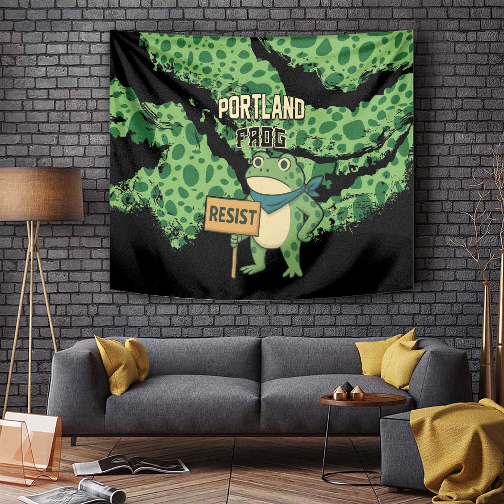 Portland Frog Resist Tapestry Frogs Against Fascism - Wonder Print Shop
