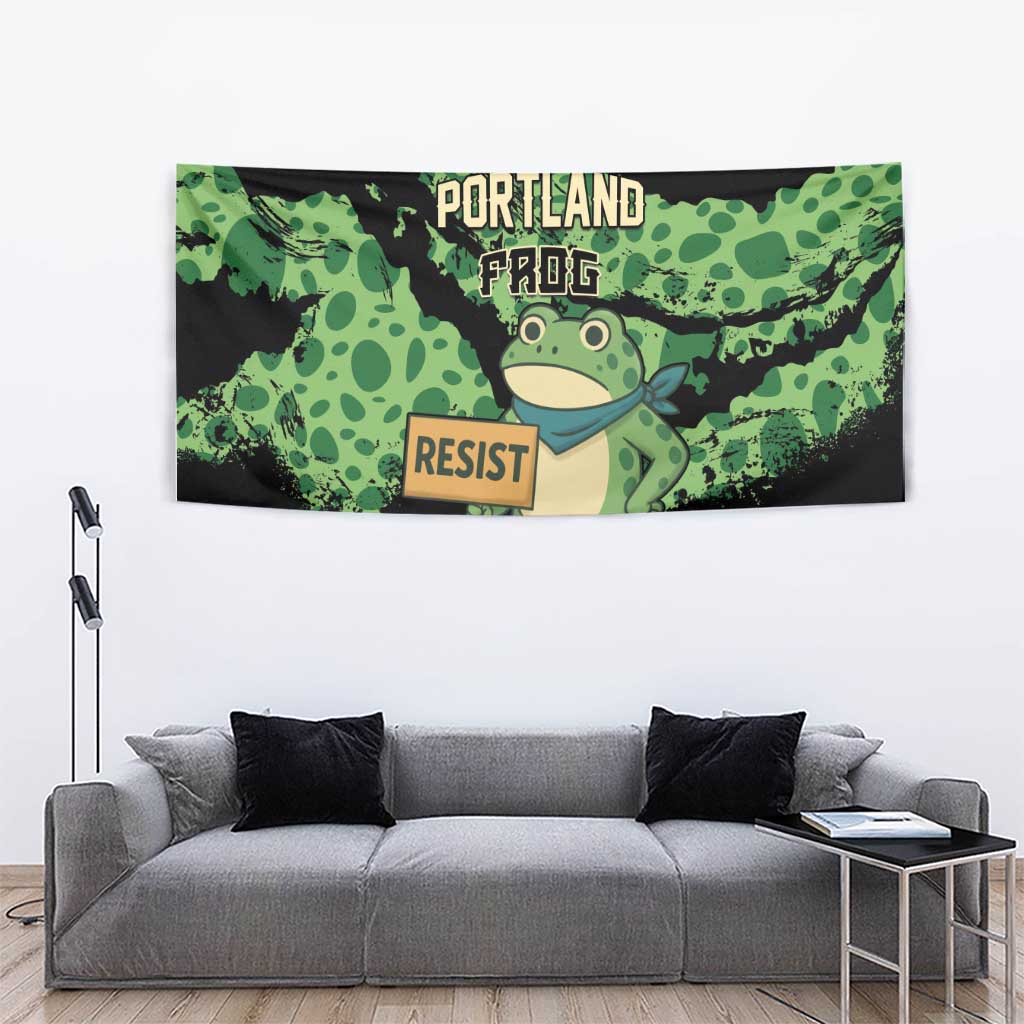 Portland Frog Resist Tapestry Frogs Against Fascism - Wonder Print Shop