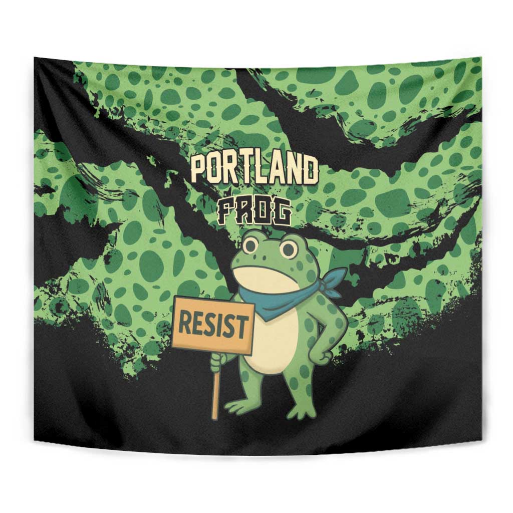 Portland Frog Resist Tapestry Frogs Against Fascism - Wonder Print Shop