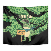 Portland Frog Resist Tapestry Frogs Against Fascism - Wonder Print Shop
