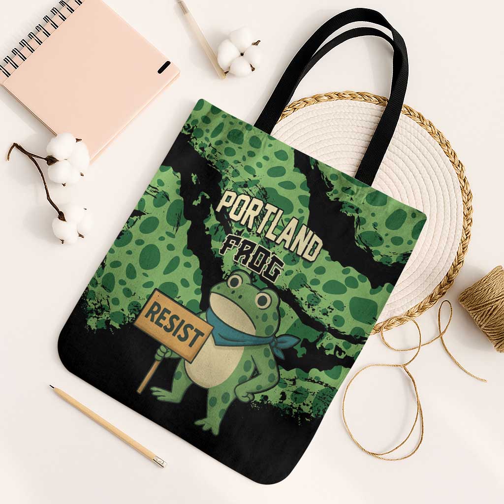 Portland Frog Resist Tote Bag Frogs Against Fascism - Wonder Print Shop