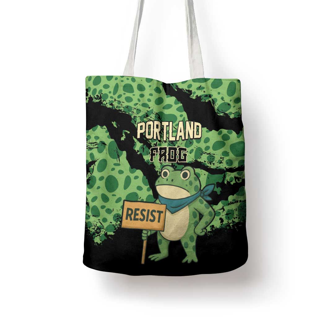 Portland Frog Resist Tote Bag Frogs Against Fascism - Wonder Print Shop