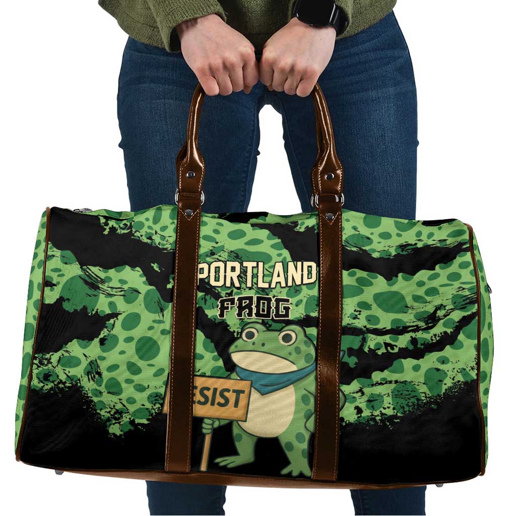 Portland Frog Resist Travel Bag Frogs Against Fascism - Wonder Print Shop