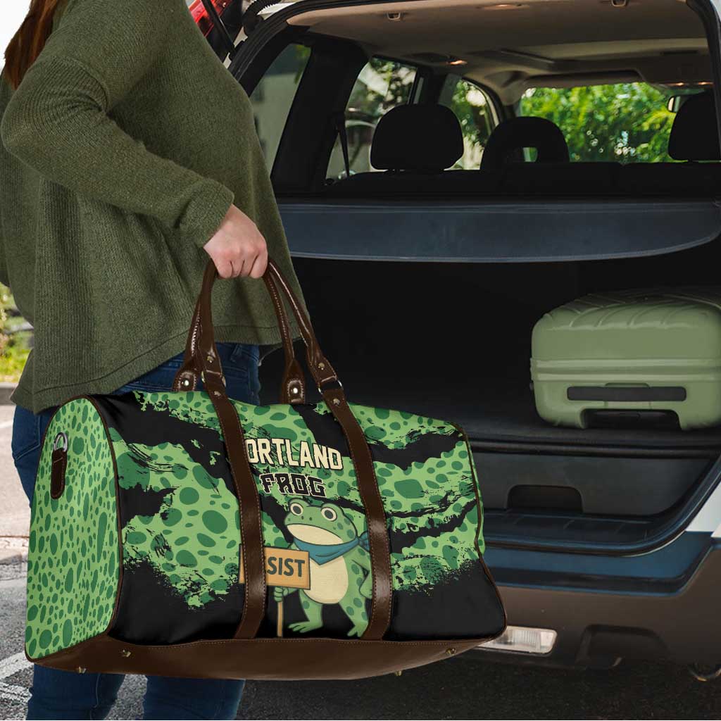 Portland Frog Resist Travel Bag Frogs Against Fascism - Wonder Print Shop
