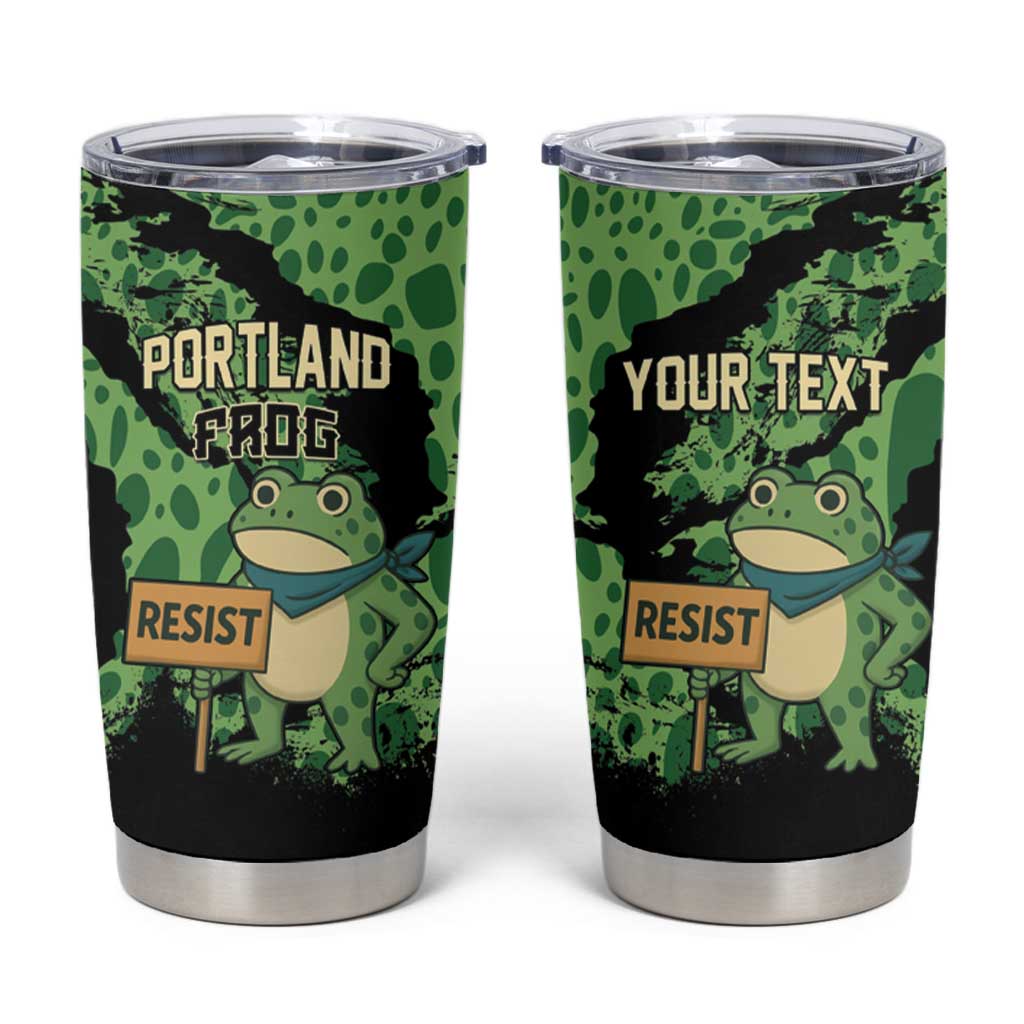 Personalized Portland Frog Resist Tumbler Cup Frogs Against Fascism - Wonder Print Shop