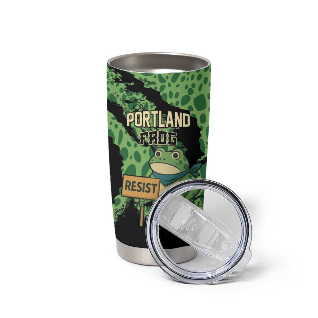 Personalized Portland Frog Resist Tumbler Cup Frogs Against Fascism - Wonder Print Shop