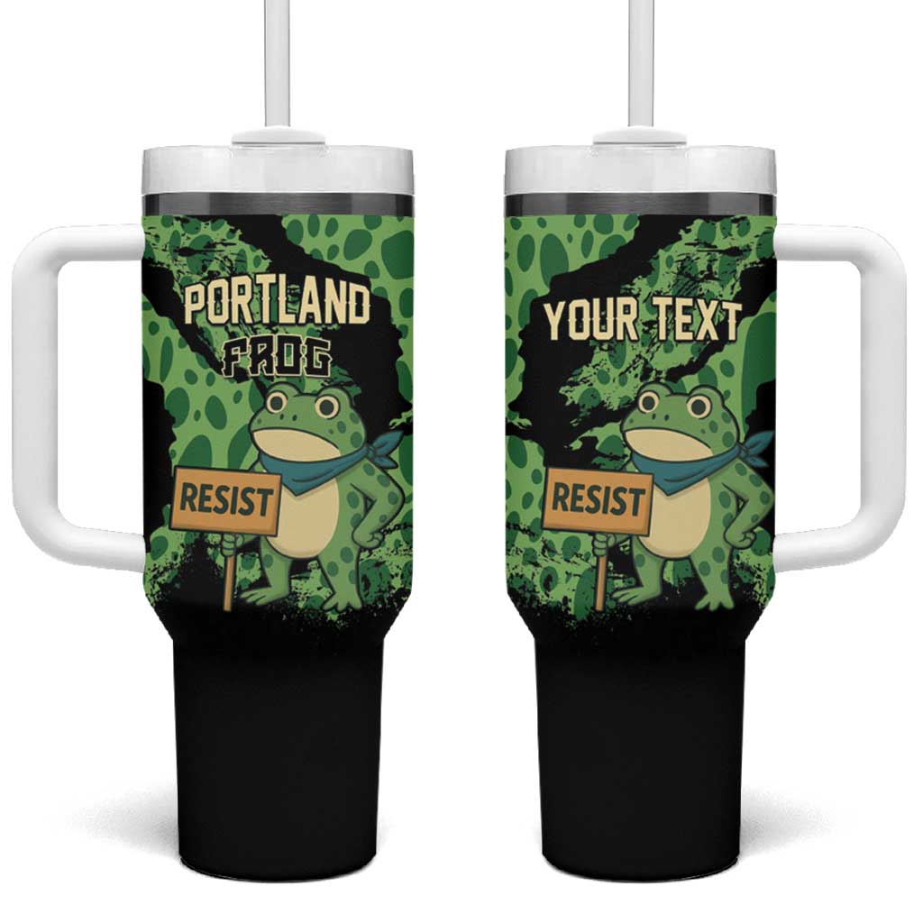 Personalized Portland Frog Resist Tumbler With Handle Frogs Against Fascism - Wonder Print Shop