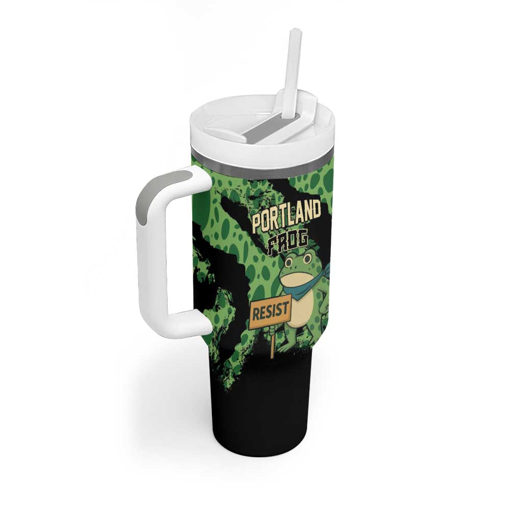 Personalized Portland Frog Resist Tumbler With Handle Frogs Against Fascism - Wonder Print Shop