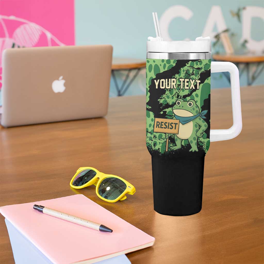 Personalized Portland Frog Resist Tumbler With Handle Frogs Against Fascism - Wonder Print Shop