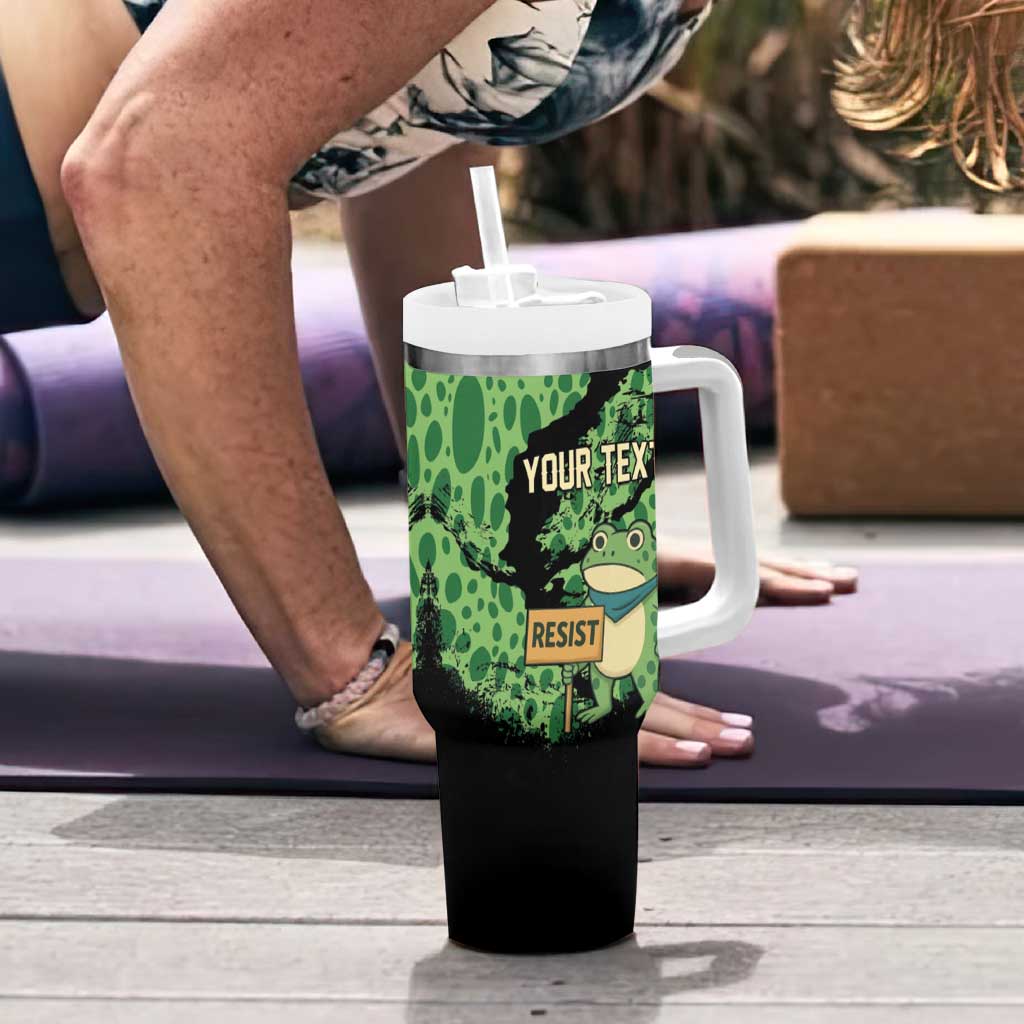 Personalized Portland Frog Resist Tumbler With Handle Frogs Against Fascism - Wonder Print Shop