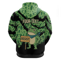Personalized Portland Frog Resist Zip Hoodie Frogs Against Fascism - Wonder Print Shop