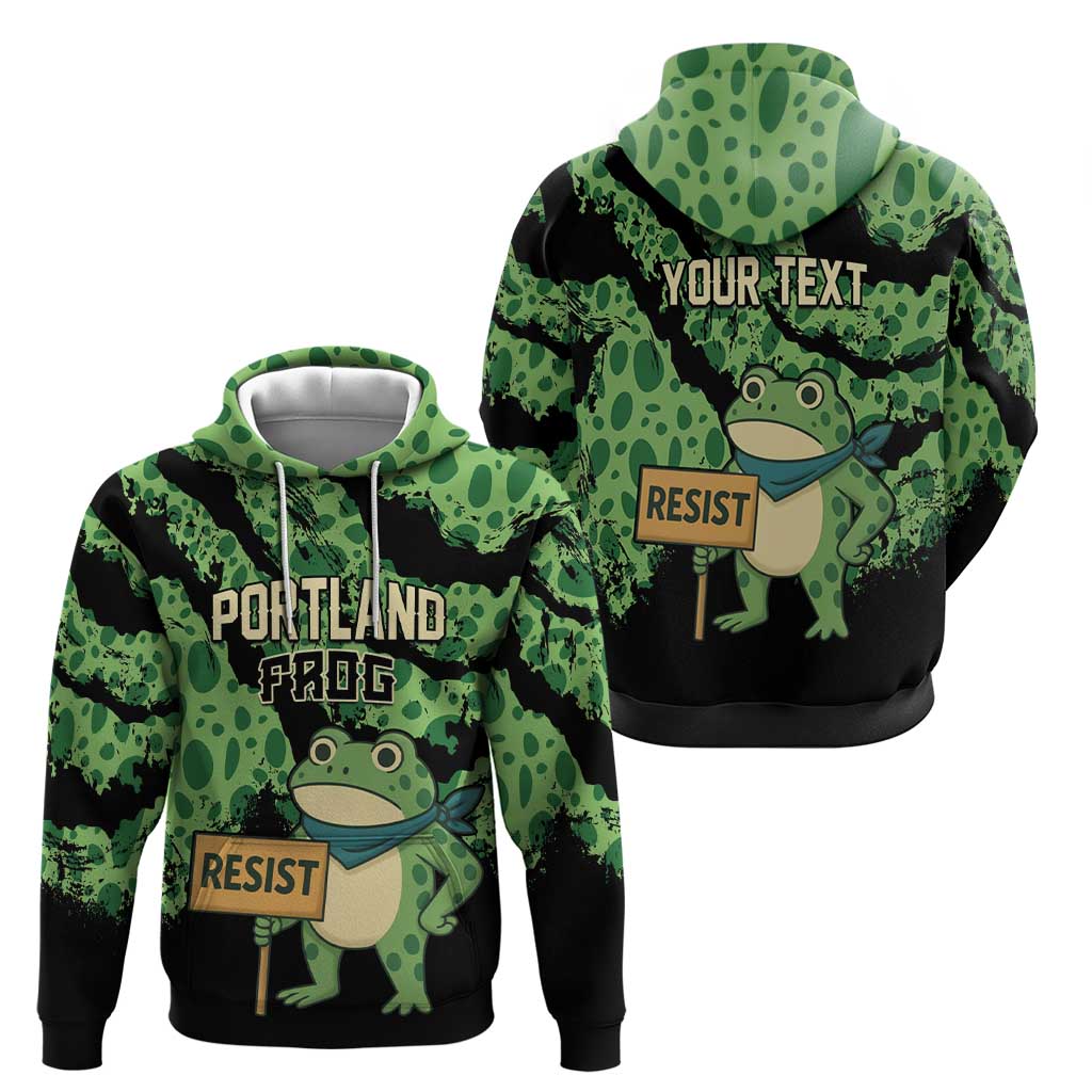 Personalized Portland Frog Resist Zip Hoodie Frogs Against Fascism - Wonder Print Shop